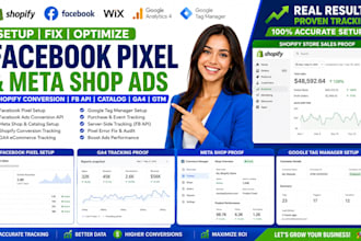 setup fix facebook pixel meta shop ads shopify conversion fb API catalog ga4 gtm