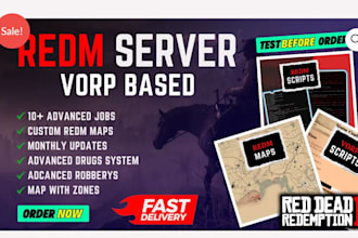 be your fivem server developer, redm server developer, redm vorp server