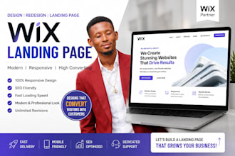 design wix website, redesign and wix landing page