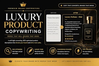 write luxury product descriptions that convert
