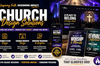 design redesign fix church apps ministry website donation non profit flyers logo