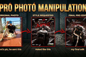 do epic cinematic photo manipulation and lighting correction
