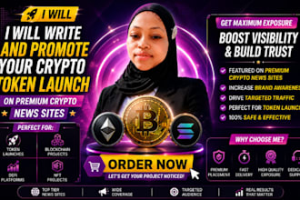 write and promote your crypto token launch on premium crypto news sites