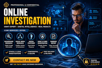 perform professional osint research and data investigation
