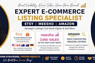 optimize amazon, etsy, meesho and flipkart product listings for more sales