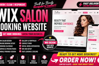 create wix booking website for salon spa or barber