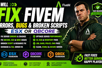 fix fivem server errors bugs and broken scripts esx or qbcore