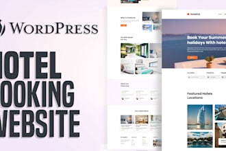 build hotel booking website, vacation website, tourism website, flight booking
