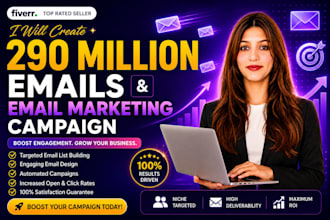 send 1,000,000 bulk email blast, email marketing and email campaign