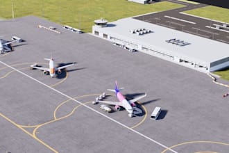 make 3d msfs 2024 airports, vertiports, and 8k pbr liveries