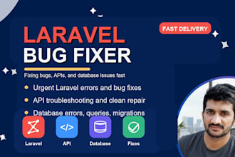 fix urgent laravel bugs, API errors, and database issues