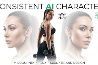 do lora model consistent character ai avatar midjourney flux sdxl brand design