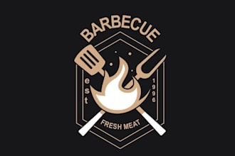 draw awesome unique barbecue e sport mascot logo within two days design