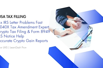 fix irs letter issues, file 1040x tax amendment, and crypto taxes with form 8949