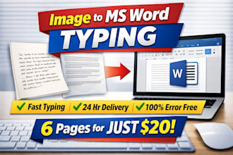 do fast  and accurate ms word typing within 24 hours