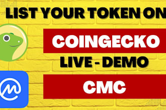 crypto token website, token launch, coingecko, token website, coin listing