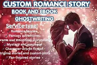 write custom sfw or nsfw fiction, romance, erotica, fantasy
