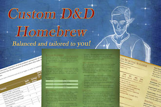 create custom dnd 5e homebrew that is balanced
