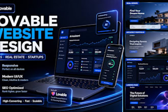 design lovable website, lovable ai website, saas web app and startup website