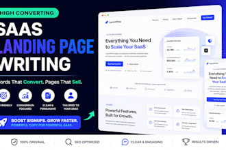 write high converting saas landing page copy that sells