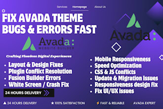 fix avada wordpress website theme bugs and errors fast italian wordpress site