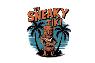 design mascot tiki bar brand theme level logo