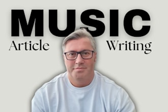write SEO music article and publish to top music site, magazine and music blog