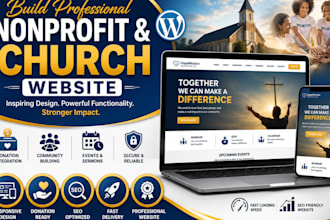 design responsive nonprofit website and church website