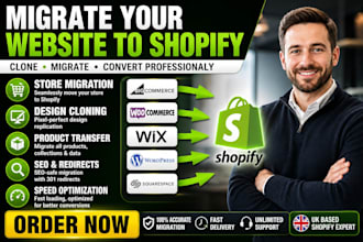 clone website migrate shopify to woocommerce wix wordpress to shopify website