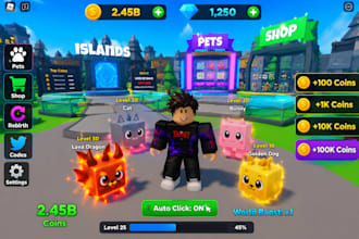 create roblox simulator with pets, shop and rebirth