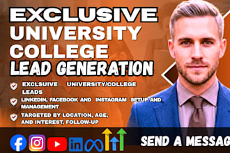 provide 700 canada targeted university and college leads via google ads