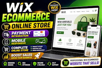 create wix ecommerce website or online store design