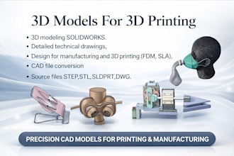 create precise 3d cad models for printing and manufacturing