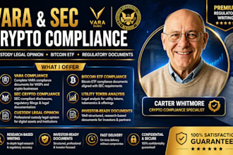 write vara sec crypto compliance custody legal opinion and bitcoin etf documents