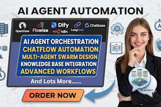 build ai agent automation using openclaw flowise dify langflow chatbase n8n