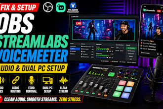 fix obs, streamlabs, voicemeeter audio issues and dual PC setup
