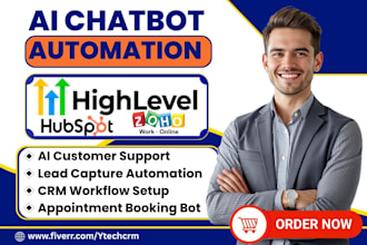 build gohighlevel hubspot zoho conversational ai chatbot automation