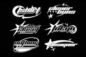 design unique y2k streetwear logo for clothing or fashion brand