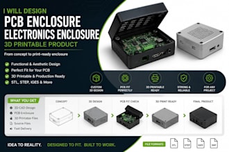 design your 3d enclosure or robotics model in fusion 360