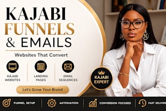 create modern kajabi websites for online businesses and automated funnels