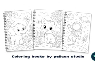 draw kids activity book, kids worksheets, coloring pages for amazon KDP