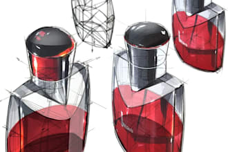 do a product design for perfumes bottle, any fragrance products using solidworks