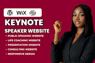 keynote speaker website, life coach website, consulting website, public speaker
