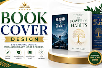 do ebook cover design, redesign book cover, fix kdp book cover, book design