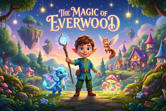 illustrate magical children book illustrations and storybook characters