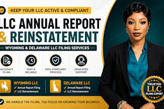 file llc annual report and llc reinstatement in wyoming delaware