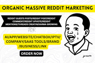 manage and promote saas tools IOS app company or ai website with reddit SEO post