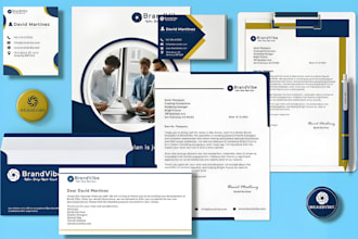 design custom letterhead, flyers, business card, stationery item, folder