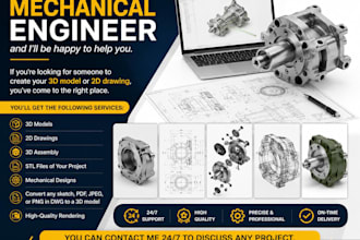 design 3d models in solid works or fusion360