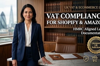 draft UK vat compliance and ecommerce tax policies for shopify or amazon